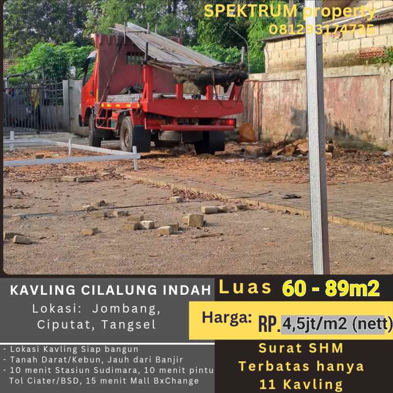 dijual tanah jombang ciputat