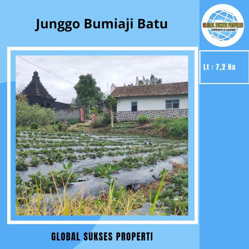 dijual tanah junggo kec bumiaji kota batu