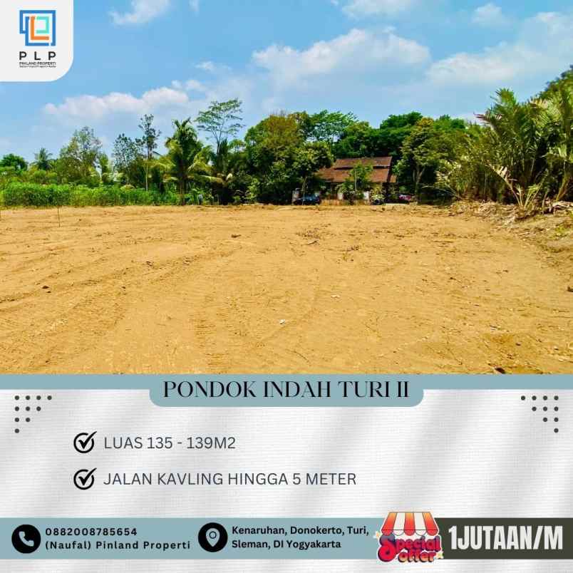 dijual tanah kenaruhan donokerto turi