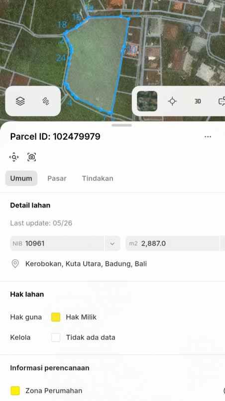 dijual tanah kesambi kedampang