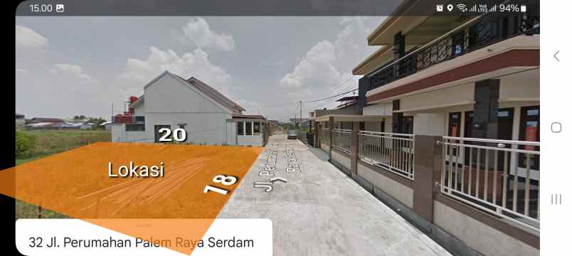 dijual tanah komplek palem raya