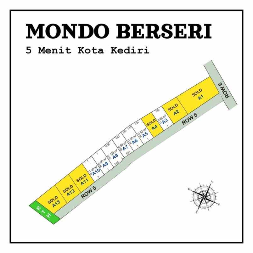 dijual tanah mondo kec mojo kabupaten