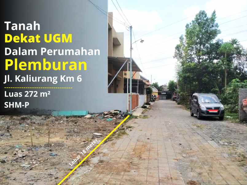 dijual tanah plemburan jl kaliurang km 6