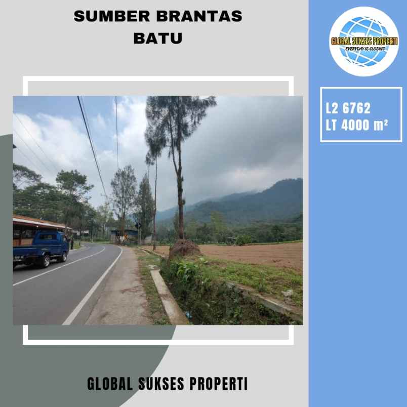 dijual tanah sumber brantas