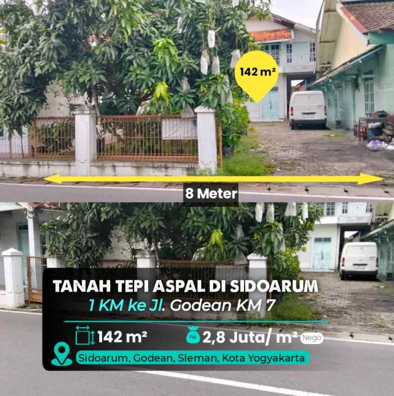 dijual tanah tepi aspal
