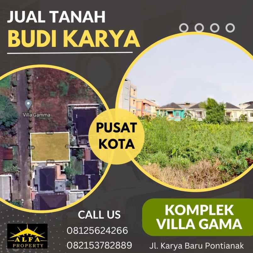 dijual tanah villa gajahmada kota pontianak