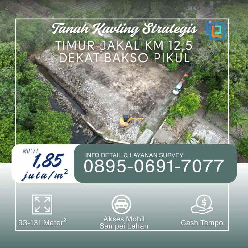 dijual tanah yapah selatan bakso pikul