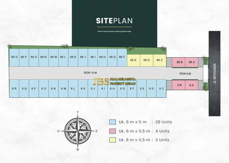 dijual villa eiffel suites jalan bersama