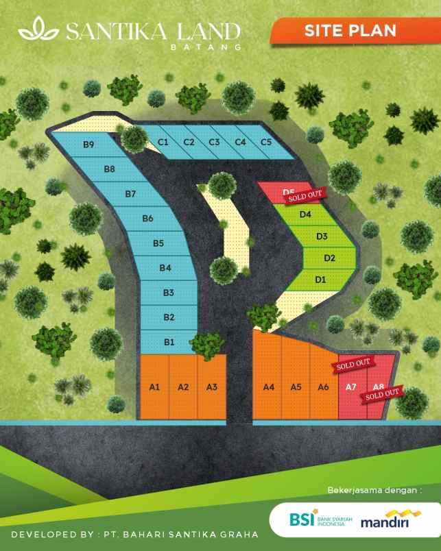 dipasarkan perumahan santika land batang