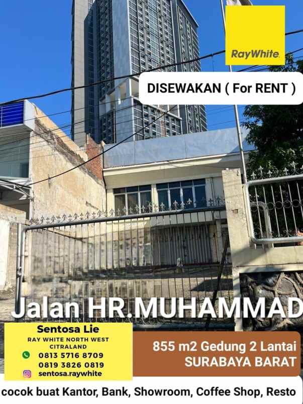 disewakan ruko gudang kantor jalan hr muhammad