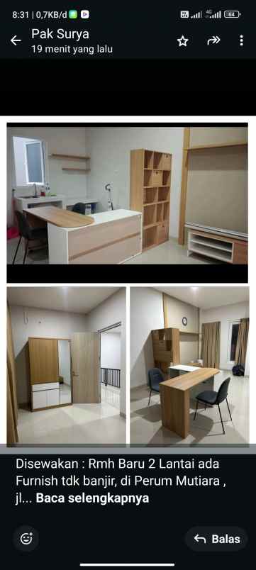 disewakan rumah jl gajah raya