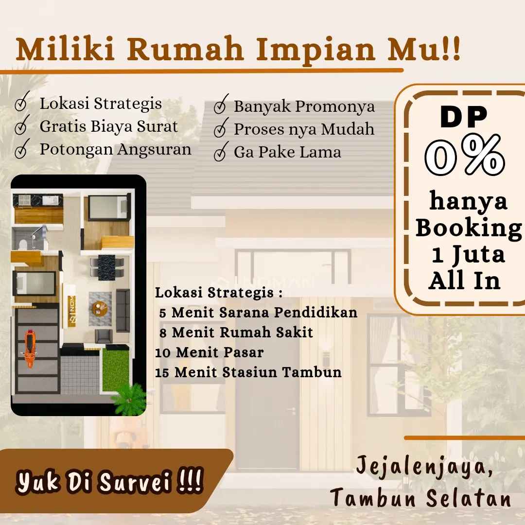 hanya 1 juta kamu bisa miliki rumah impian mu