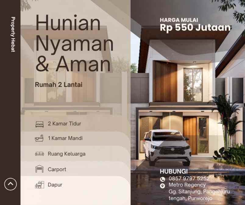 hunian 2 lantai istimewa harga murah