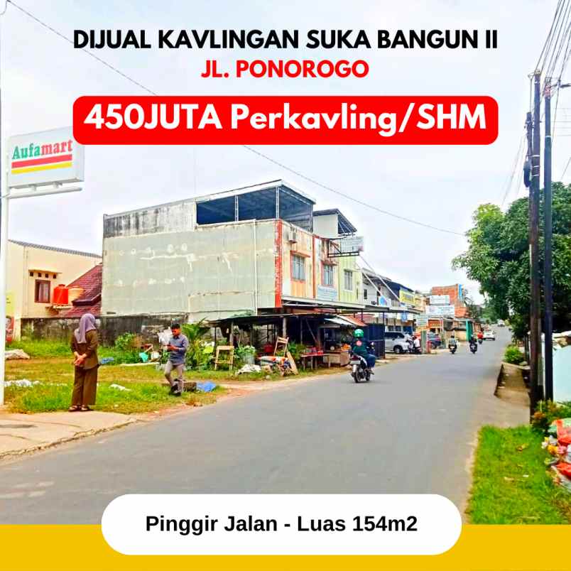 jual kaplingan pinggir jalan area angkatan 66