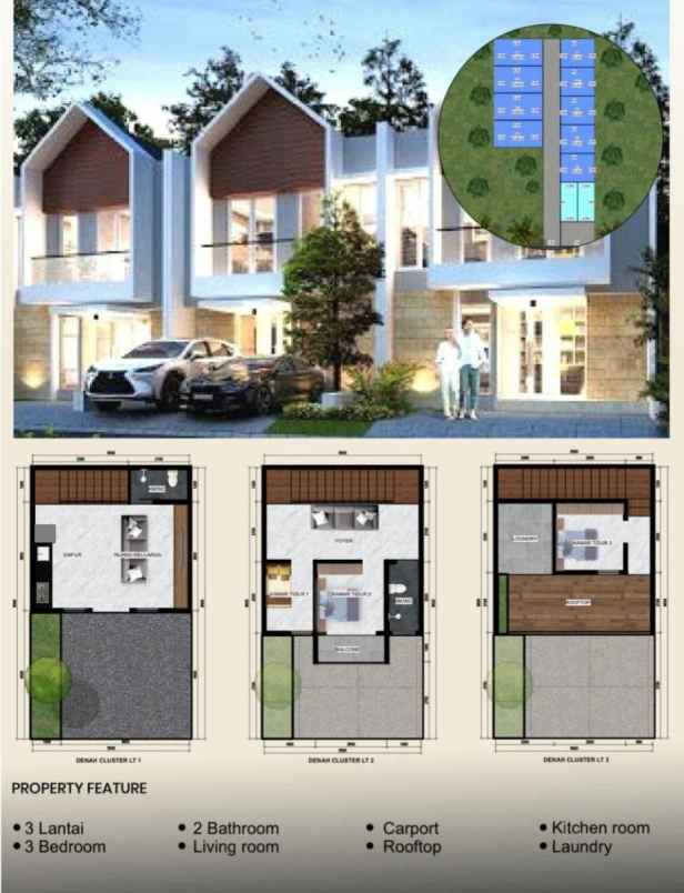 jual rumah mewah kranji 2 lantai bebas banjir shm