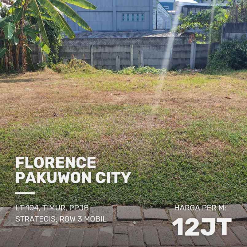 kavling florence pakuwon city strategis