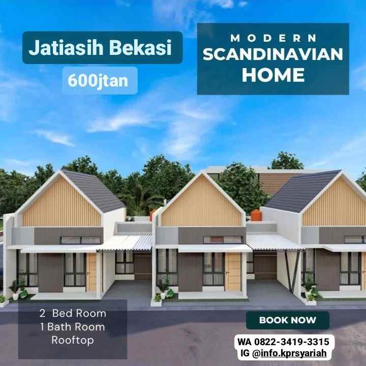 modern scandinavian home jatiasih bekasi bonus rooftop