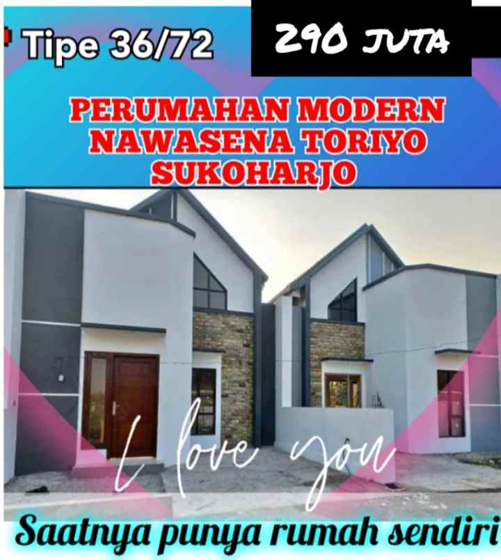 promo rumah di timur bank bri toriyo sukoharjo