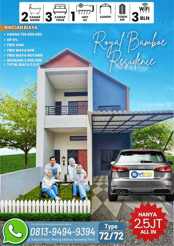 royal bamboe residence rumah 2 lantai di karawang