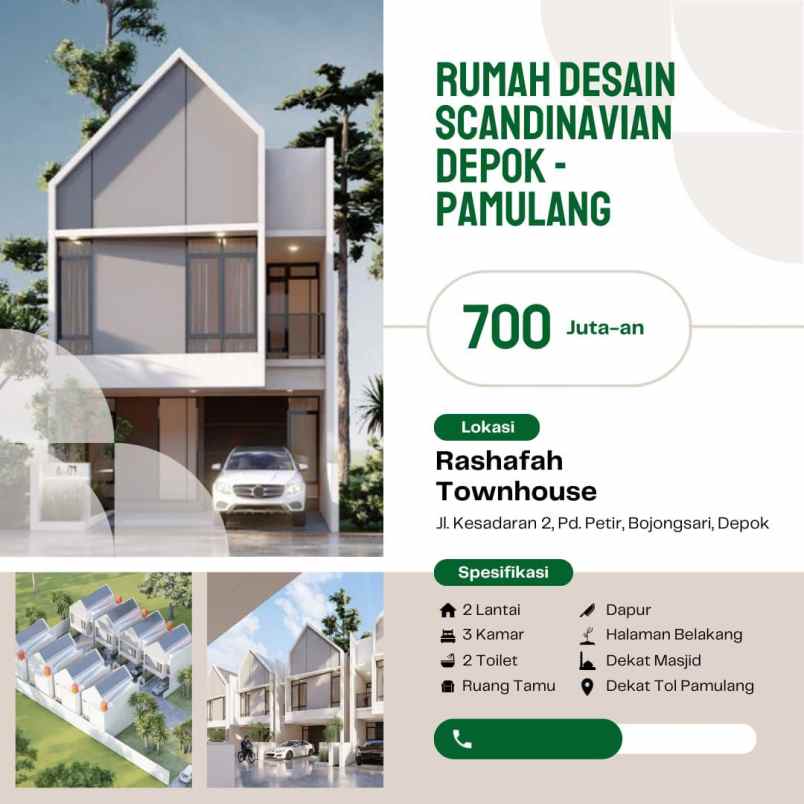 ruko depok murah kpr syariah developer dekat pamulang