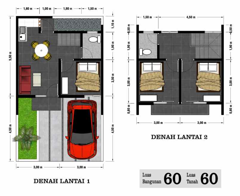 rumah 2 lantai modern minimalis di permana ciuyah