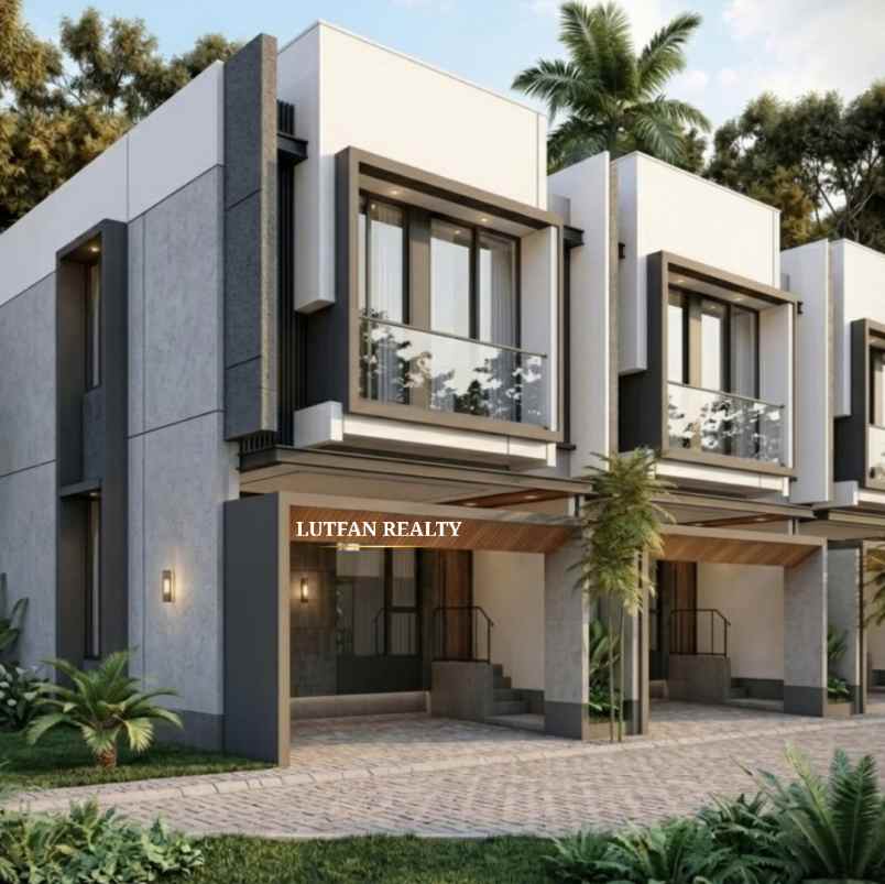 rumah cluster modern minimalis dekat ke kavling polri