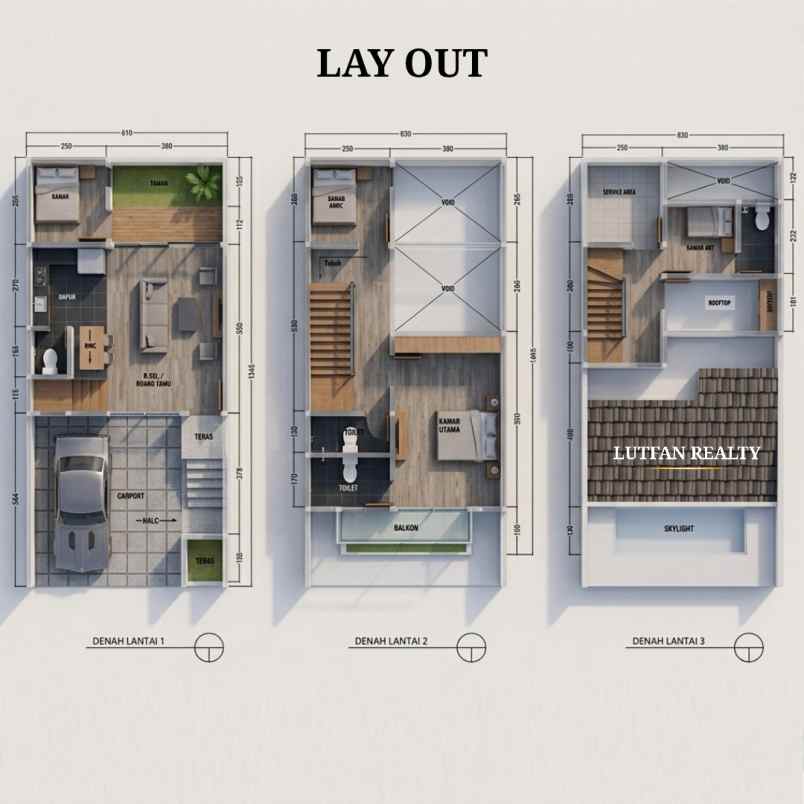 rumah cluster modern minimalis dekat ke kavling polri
