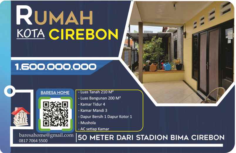 rumah dekat stadion bima kota cirebon jawabarat