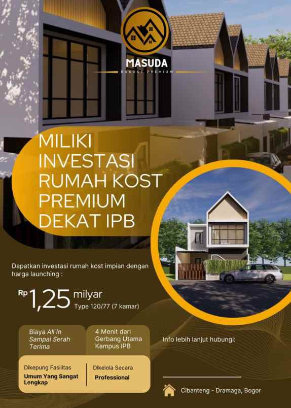 rumah kost di dekat ipb bogor investasi menguntungkan