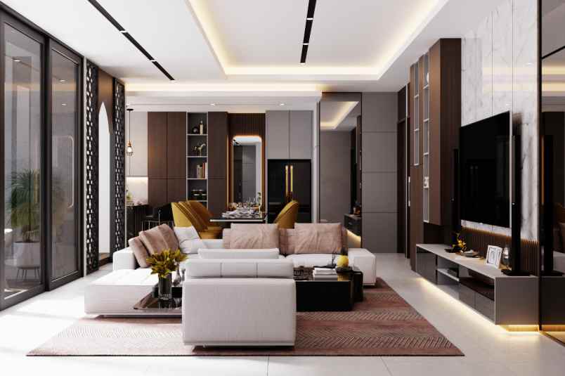 rumah luxury bebas design di kawasan komplek pemda