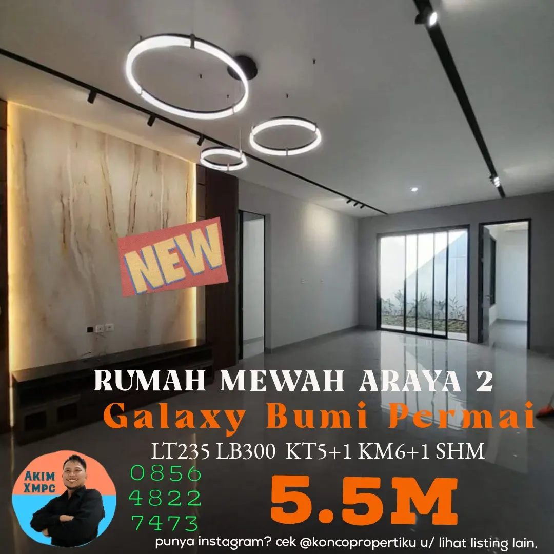 rumah mewah araya tahap 2 dekat puri galaxy merr