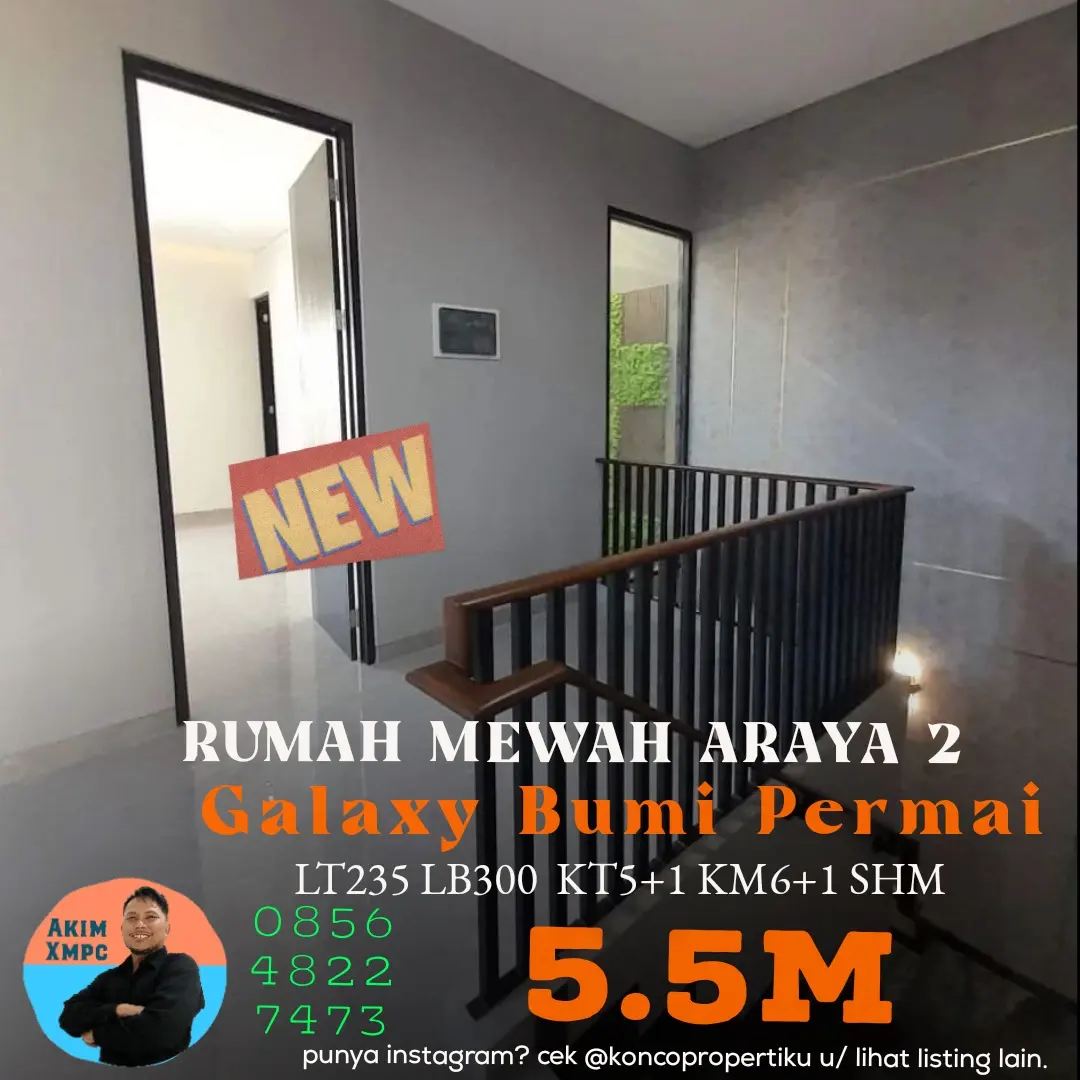 rumah mewah araya tahap 2 dekat puri galaxy merr