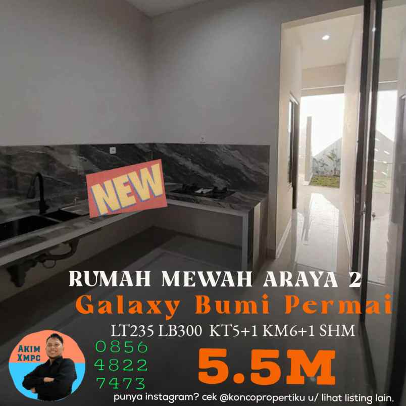 rumah mewah araya tahap 2 dekat puri galaxy merr