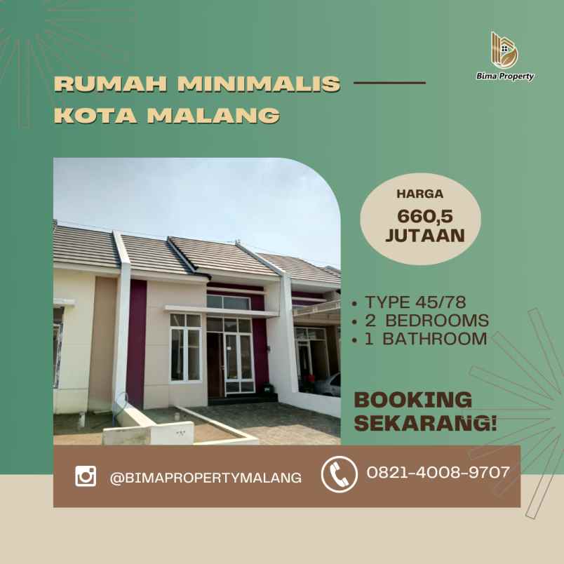 rumah minimalis ekonomis area kota malang