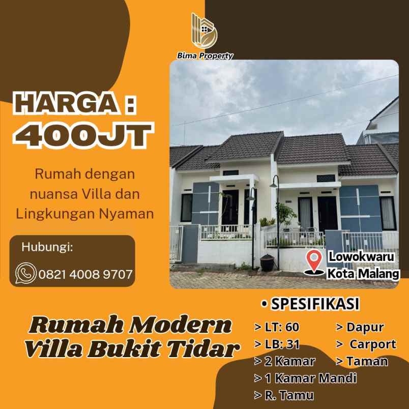 rumah modern villa bukit tidar