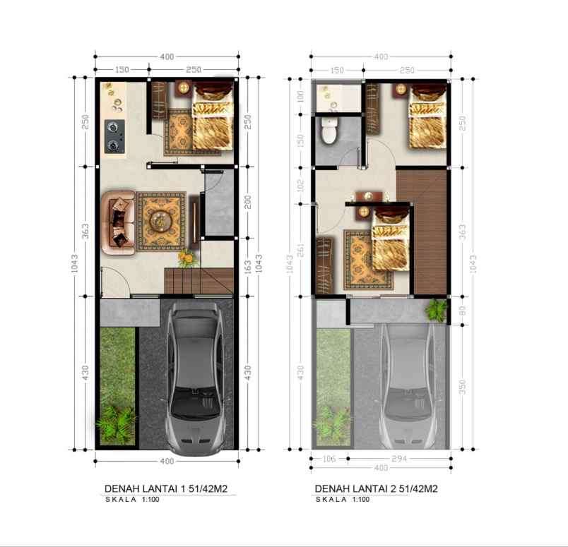 rumah murah 2 lantai dekat stasiun depok lama