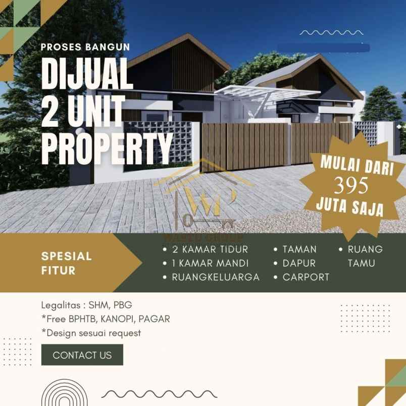 rumah murah di prambanan bonus kanopi pagar