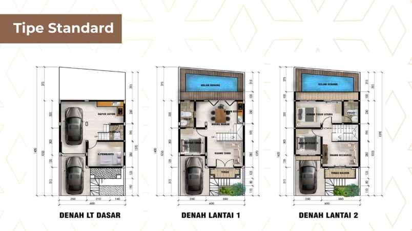 rumah town house 3 lantai pesanggrahan jakarta selatan