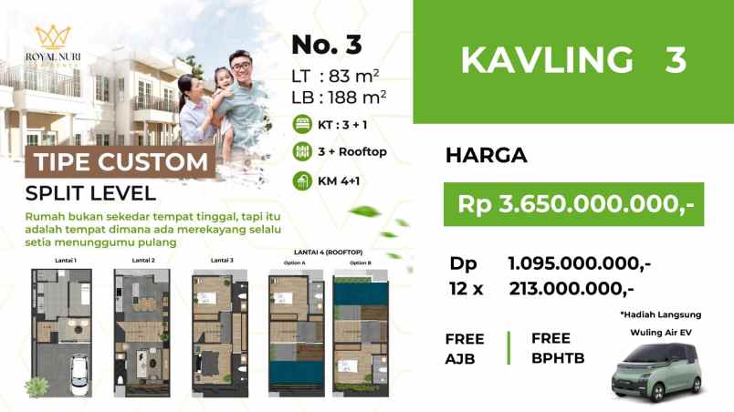 rumah town house 3 lantai pesanggrahan jakarta selatan