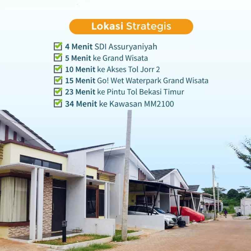 rumah type mezzanine cluster islami setu bekasi