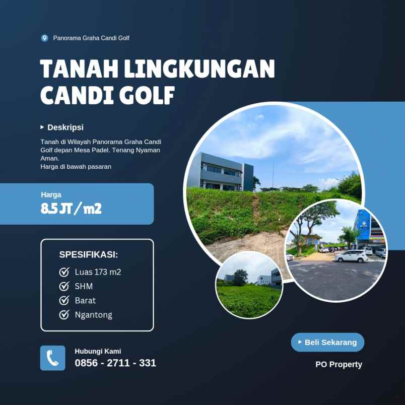 tanah di kawasan panorama graha candi golf jangli