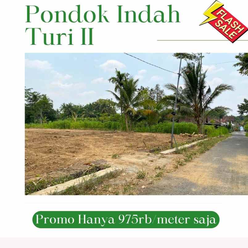 tanah murah 975rb meter saja di turi dekat klinik swa