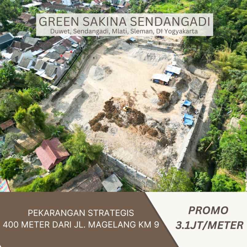 tanah pekarangan 3 1jt meter di jl magelang km 9