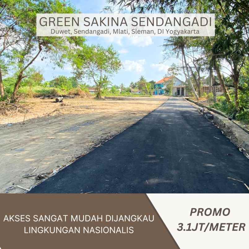 tanah pekarangan 3 1jt meter di jl magelang km 9