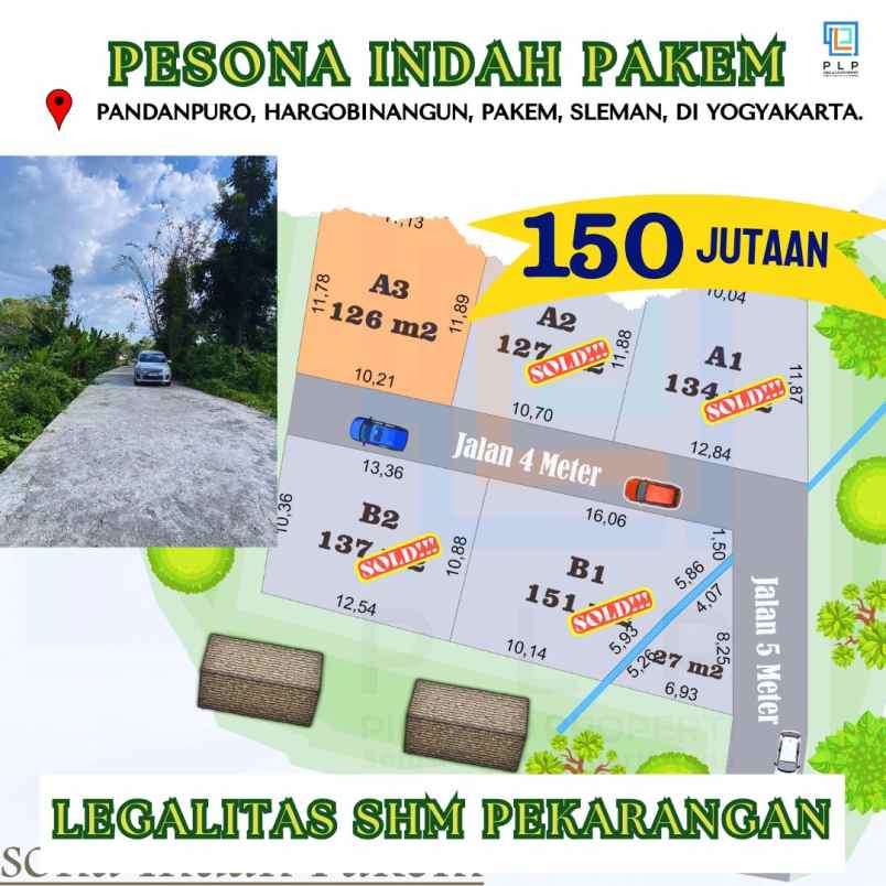 tanah shm pekarangan siap ajb promo 150 jutaan