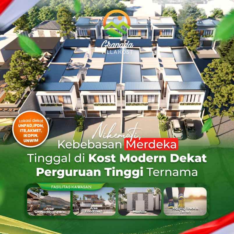 villa kost dekat kampus ipdn