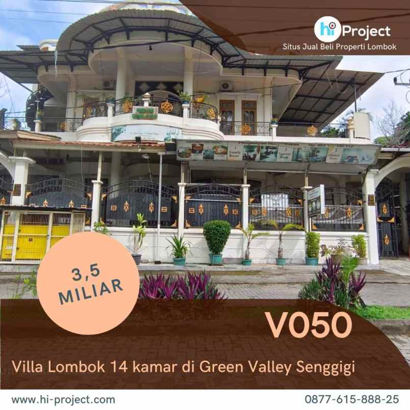 villa lombok 14 kamar di green valley senggigi v050