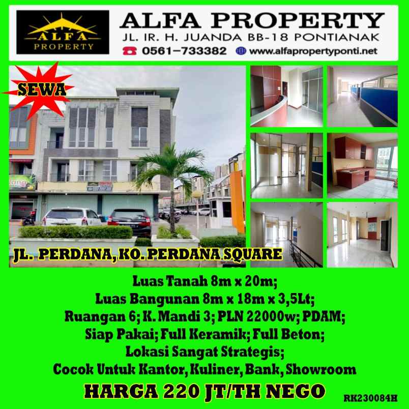 alfa property ruko perdana square kota pontianak