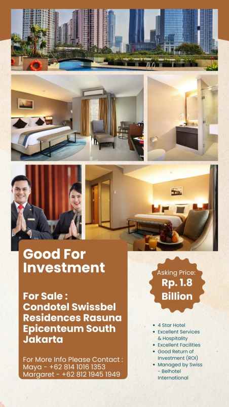 dijual apartemen swissbel residence rasuna