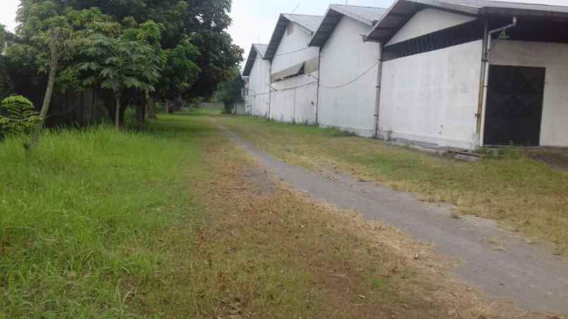 dijual gudang ex pabrik harbox di krian